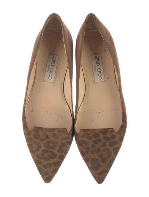 Jimmy Choo Suede Animal Print Flats