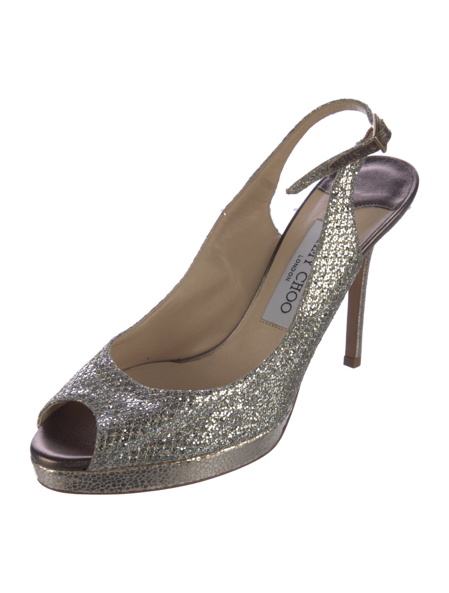Jimmy Choo Glitter Slingback Pumps