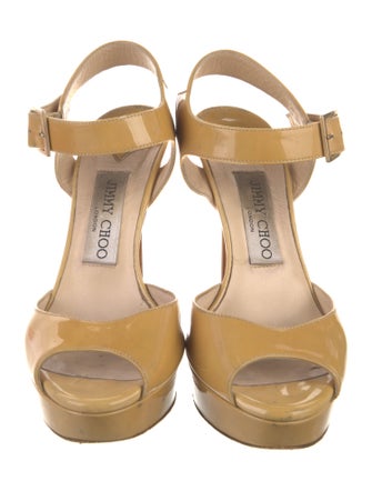 Jimmy Choo Patent Leather Slingback Sandals