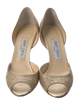 Jimmy Choo Glitter Glitter Accents D'Orsay Pumps