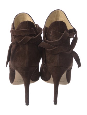 Jimmy Choo Suede Cutout Accent T-Strap Pumps