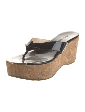 Jimmy Choo Patent Leather Flip Flops