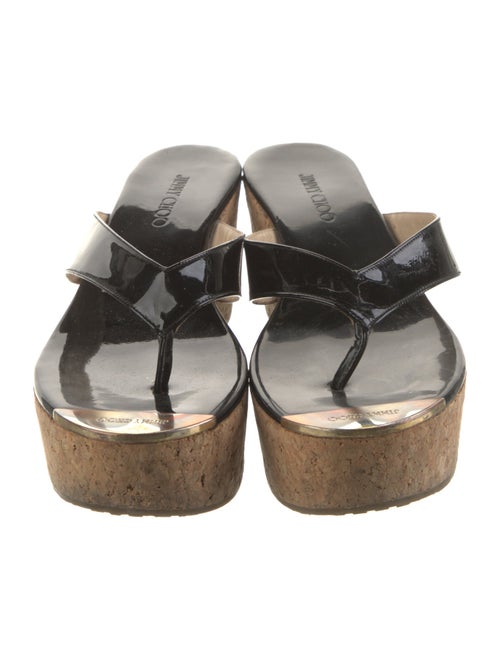 Jimmy Choo Patent Leather Flip Flops