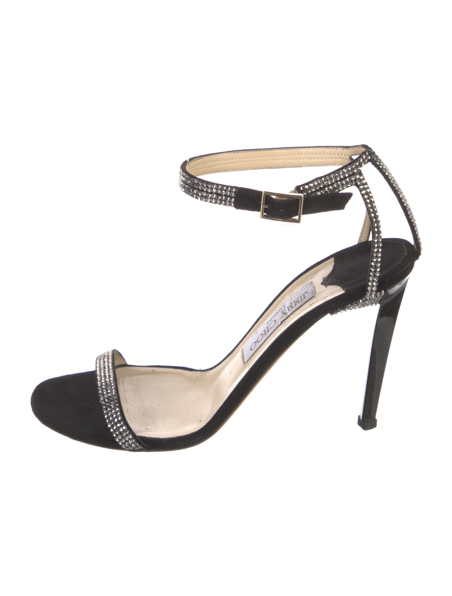Jimmy Choo Suede Crystal Embellishments Sandals