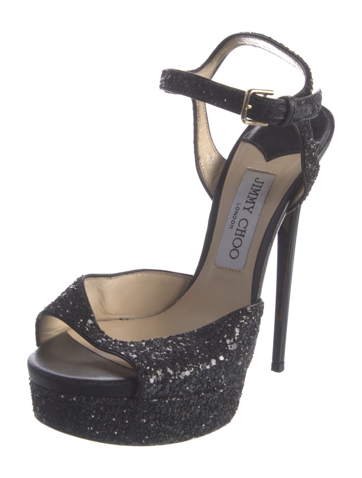 Jimmy Choo Glitter Glitter Accents Sandals