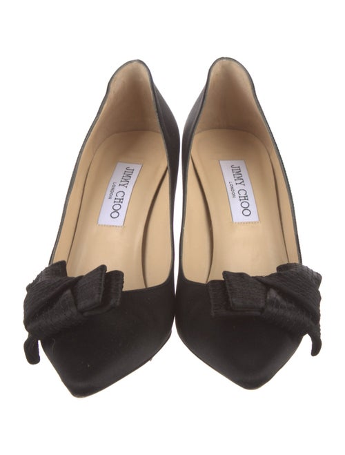 Jimmy Choo Leather Bow Accents Sandals