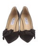 Jimmy Choo Leather Bow Accents Sandals