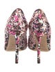 Jimmy Choo Satin Floral Print Pumps