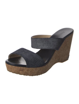 Jimmy Choo Denim Slides