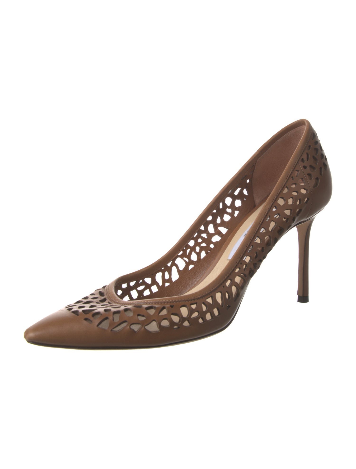 Jimmy Choo Leather Lasercut Accents Pumps