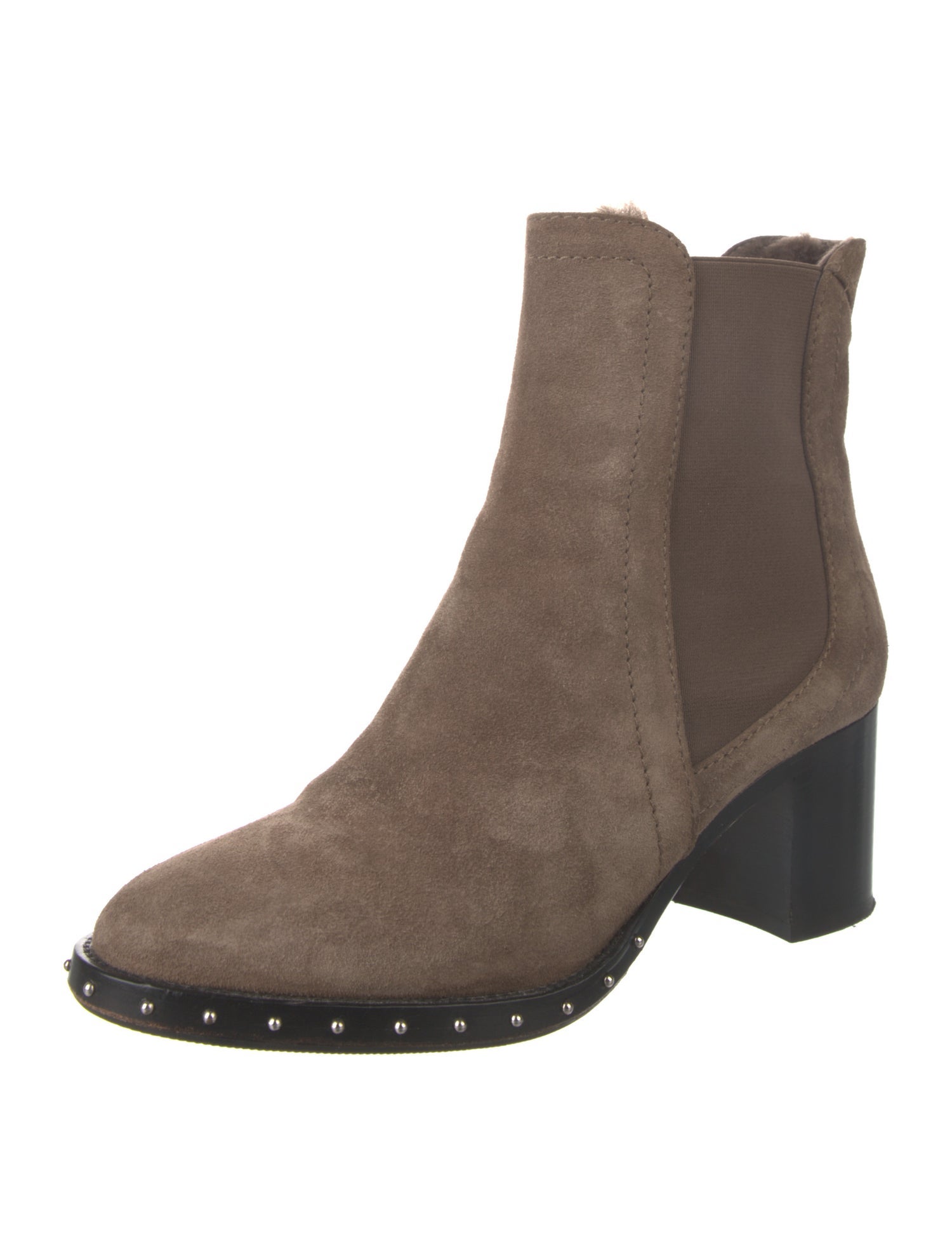 Jimmy Choo Suede Studded Accents Chelsea Boots