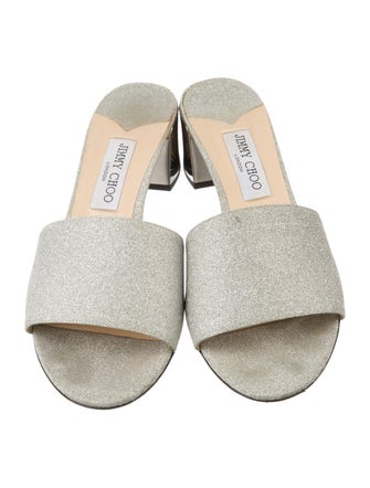 Jimmy Choo Glitter Glitter Accents Slides