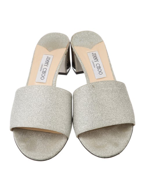Jimmy Choo Glitter Glitter Accents Slides