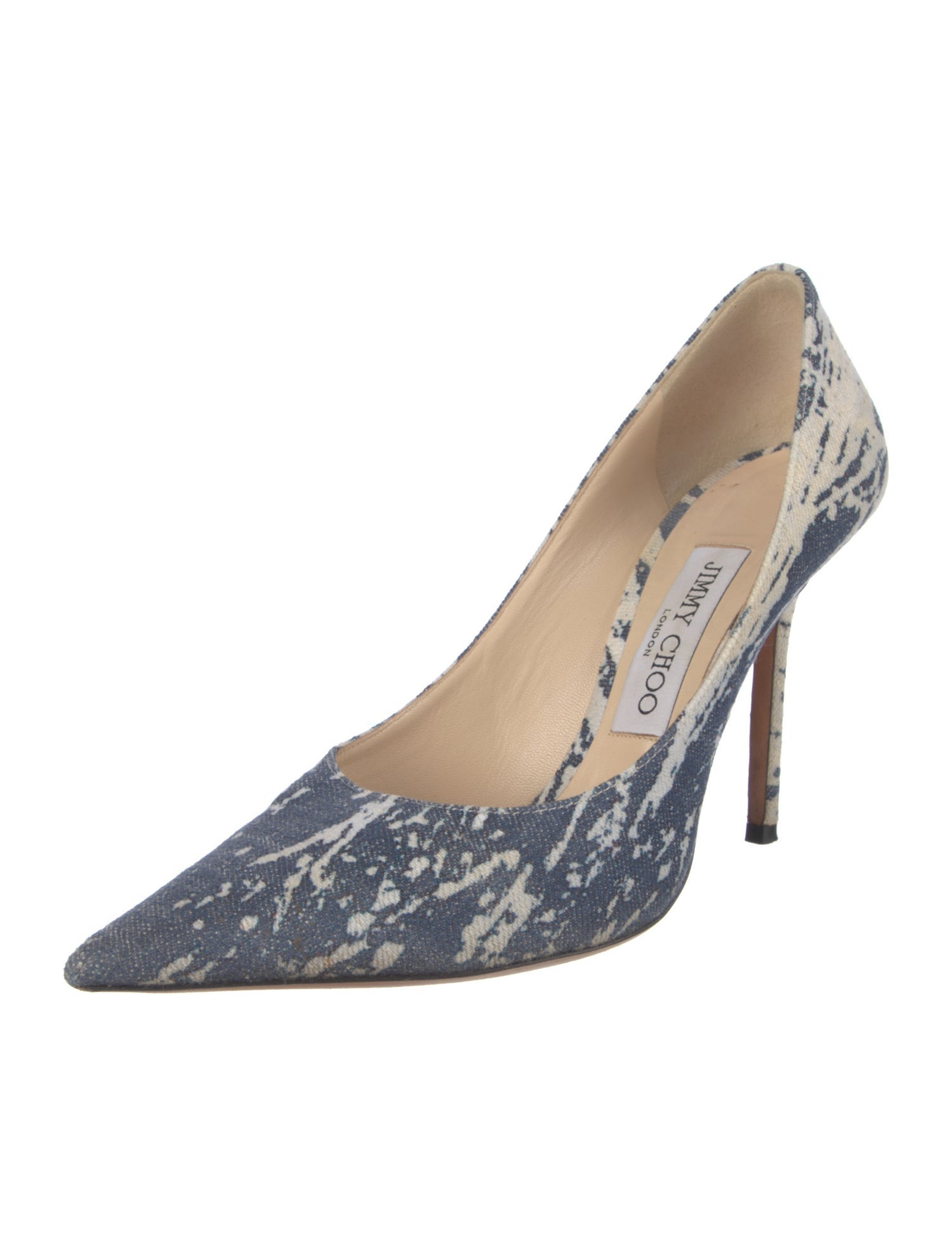 Jimmy Choo Denim Printed Pumps