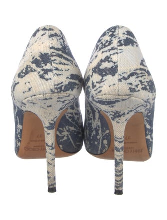 Jimmy Choo Denim Printed Pumps