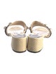 Jimmy Choo Faux Pearl Accents Straw Slides