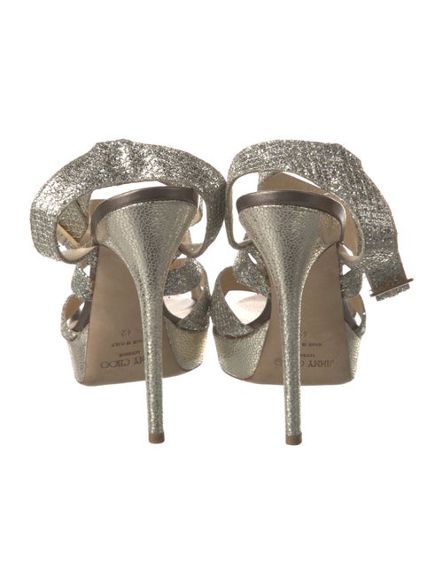 Jimmy Choo Glitter Animal Print Sandals