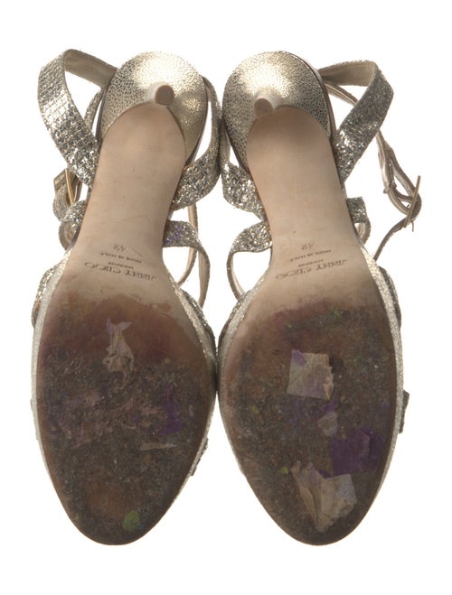 Jimmy Choo Glitter Animal Print Sandals