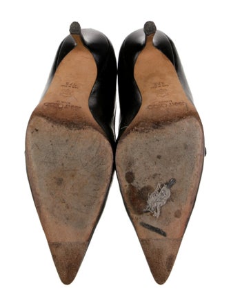Jimmy Choo Leather Leather Trim Embellishment Pumps