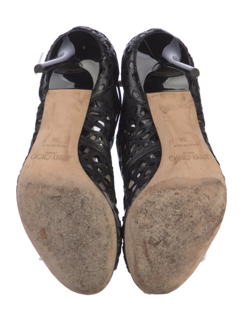 Jimmy Choo Leather Mesh Accents Pumps