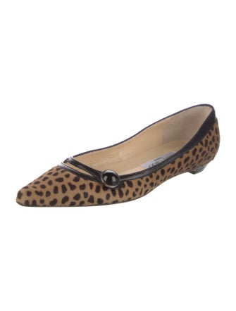 Jimmy Choo Ponyhair Animal Print Flats