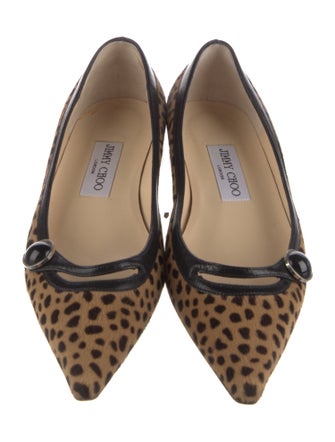 Jimmy Choo Ponyhair Animal Print Flats