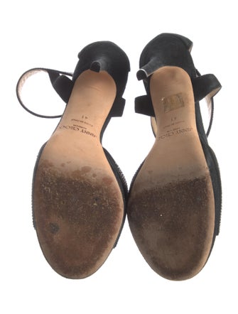 Jimmy Choo Suede Crystal Embellishments Sandals