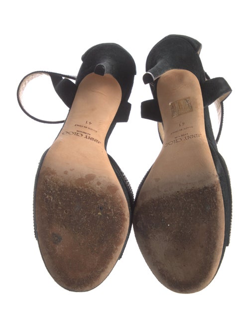 Jimmy Choo Suede Crystal Embellishments Sandals