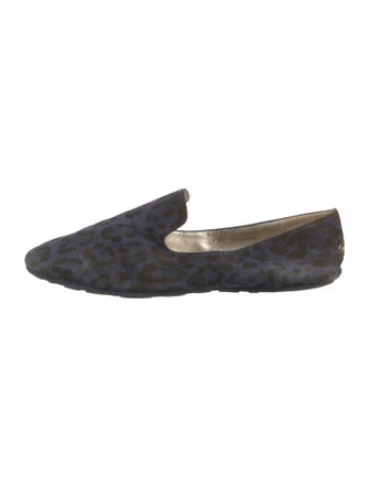 Jimmy Choo Suede Animal Print Loafers