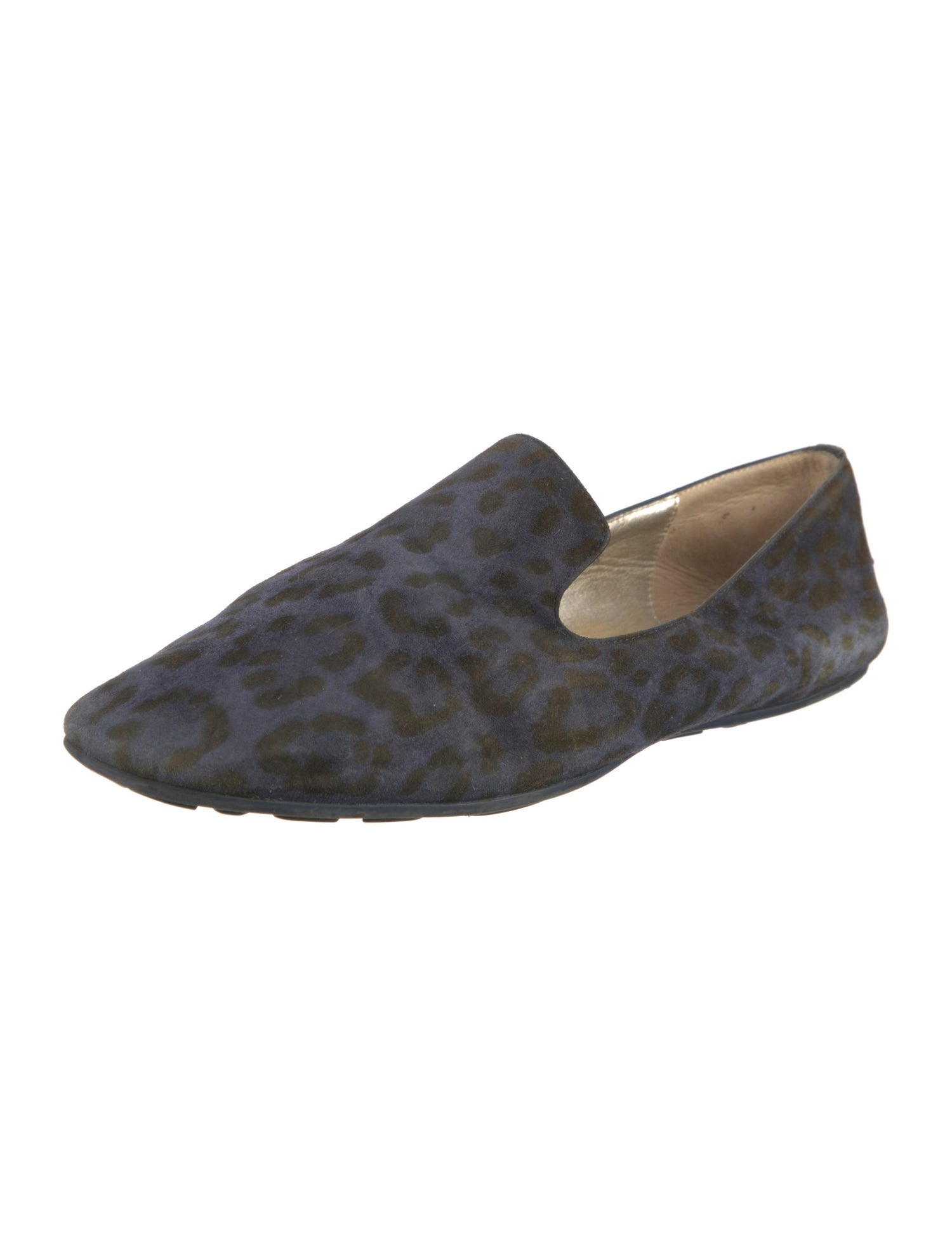 Jimmy Choo Suede Animal Print Loafers
