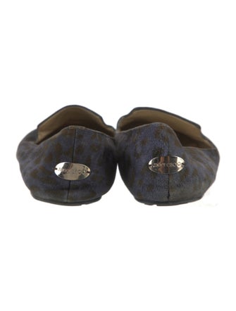 Jimmy Choo Suede Animal Print Loafers