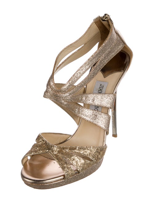 Jimmy Choo Glitter Glitter Accents Sandals