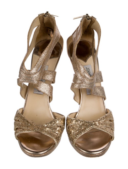 Jimmy Choo Glitter Glitter Accents Sandals