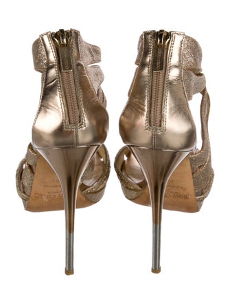 Jimmy Choo Glitter Glitter Accents Sandals