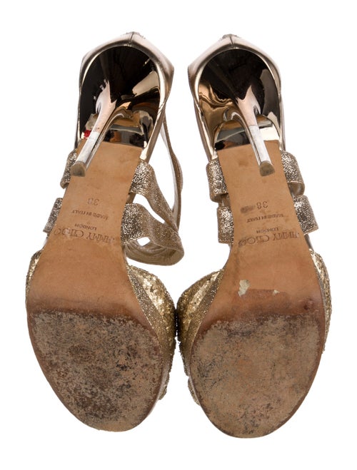Jimmy Choo Glitter Glitter Accents Sandals