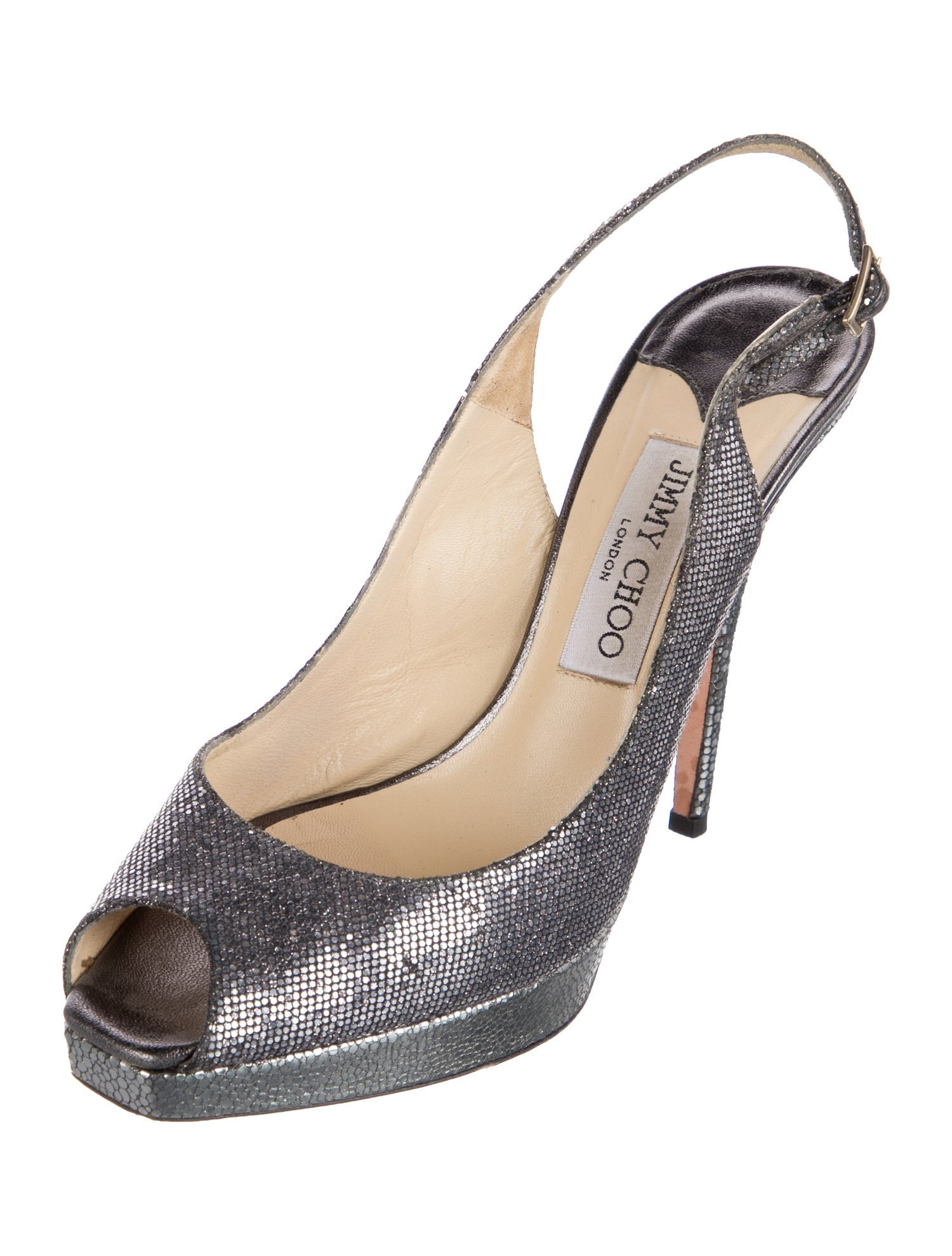 Jimmy Choo Glitter Slingback Pumps
