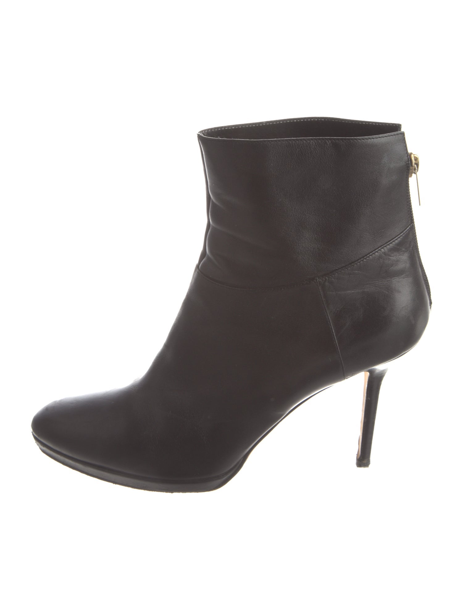 Jimmy Choo Leather Pleated Accents Boots