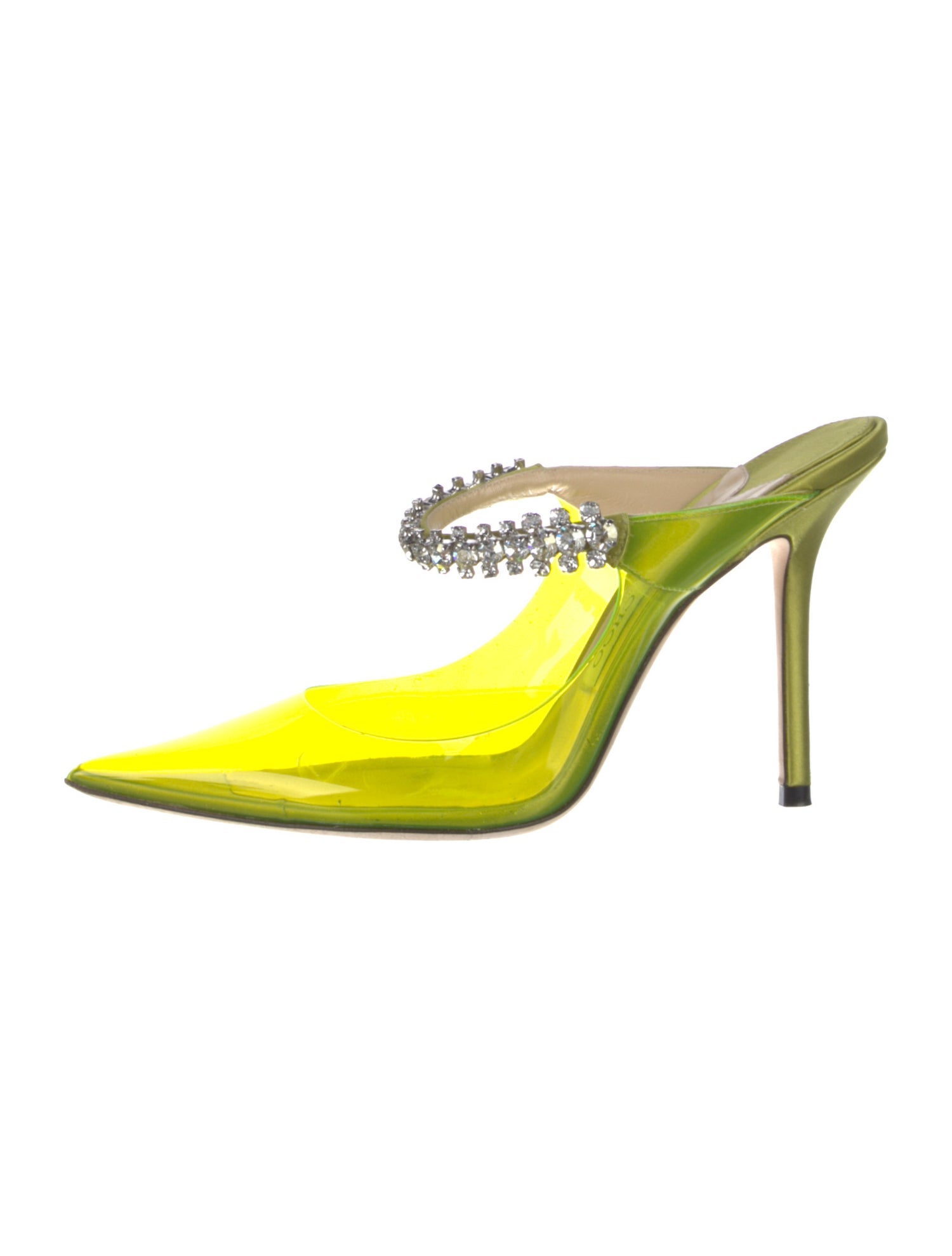 Jimmy Choo PVC Crystal Embellishments Mules