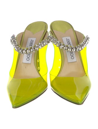 Jimmy Choo PVC Crystal Embellishments Mules