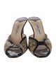 Jimmy Choo Snakeskin Animal Print Slides
