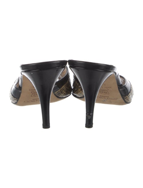 Jimmy Choo Snakeskin Animal Print Slides