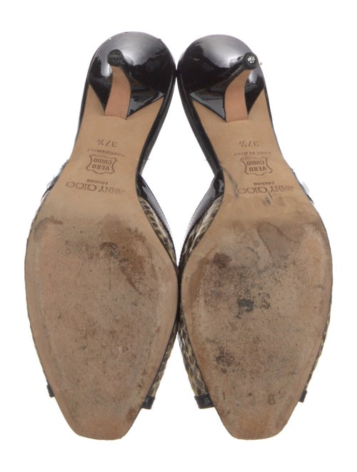 Jimmy Choo Snakeskin Animal Print Slides