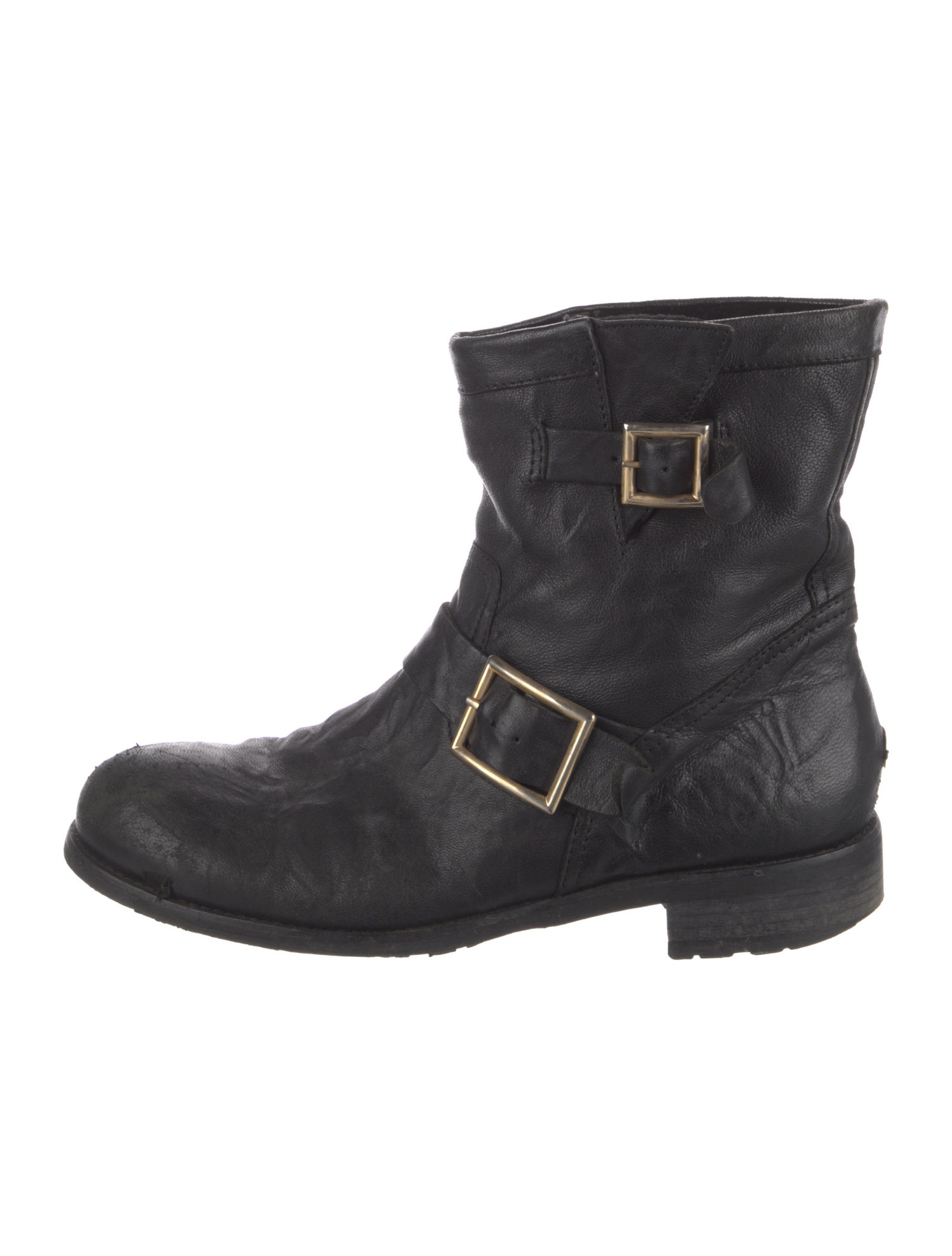 Jimmy Choo Leather Moto Boots