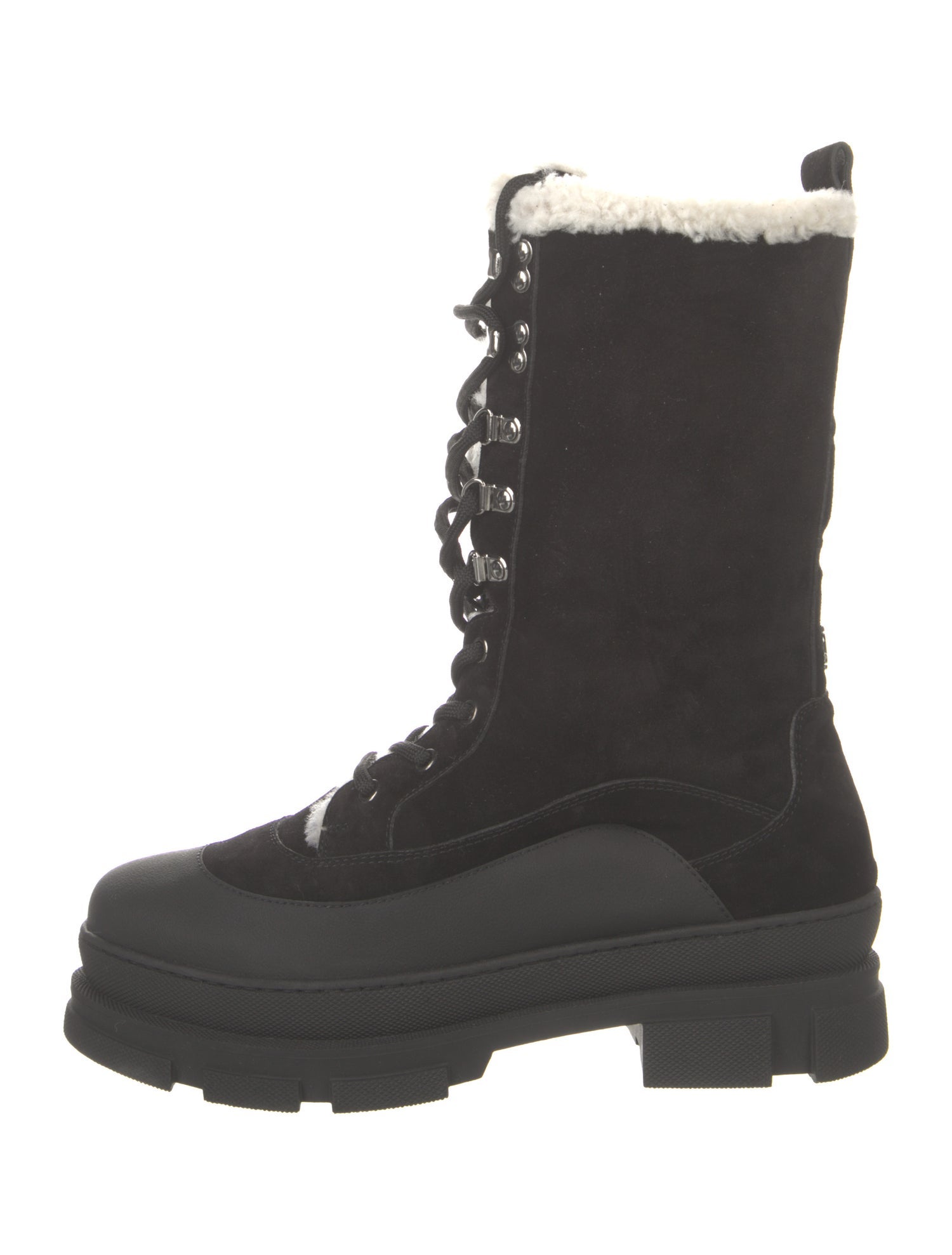 【GANNI】 Ganni Leather Distressed Accents Moto Boots - Black Boots