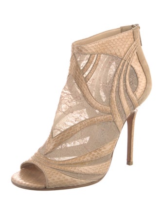 Jimmy Choo Leather Lace Pattern Boots