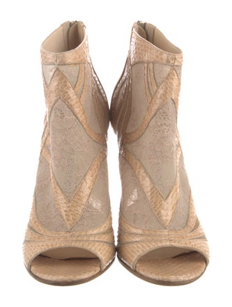 Jimmy Choo Leather Lace Pattern Boots