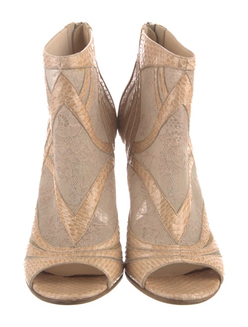 Jimmy Choo Leather Lace Pattern Boots
