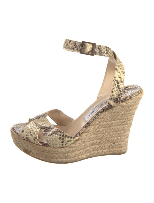 Jimmy Choo Snakeskin Animal Print Espadrilles