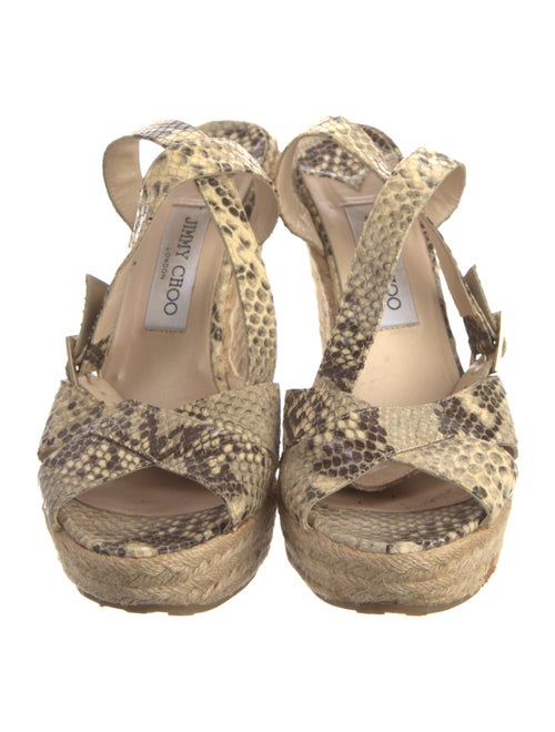 Jimmy Choo Snakeskin Animal Print Espadrilles