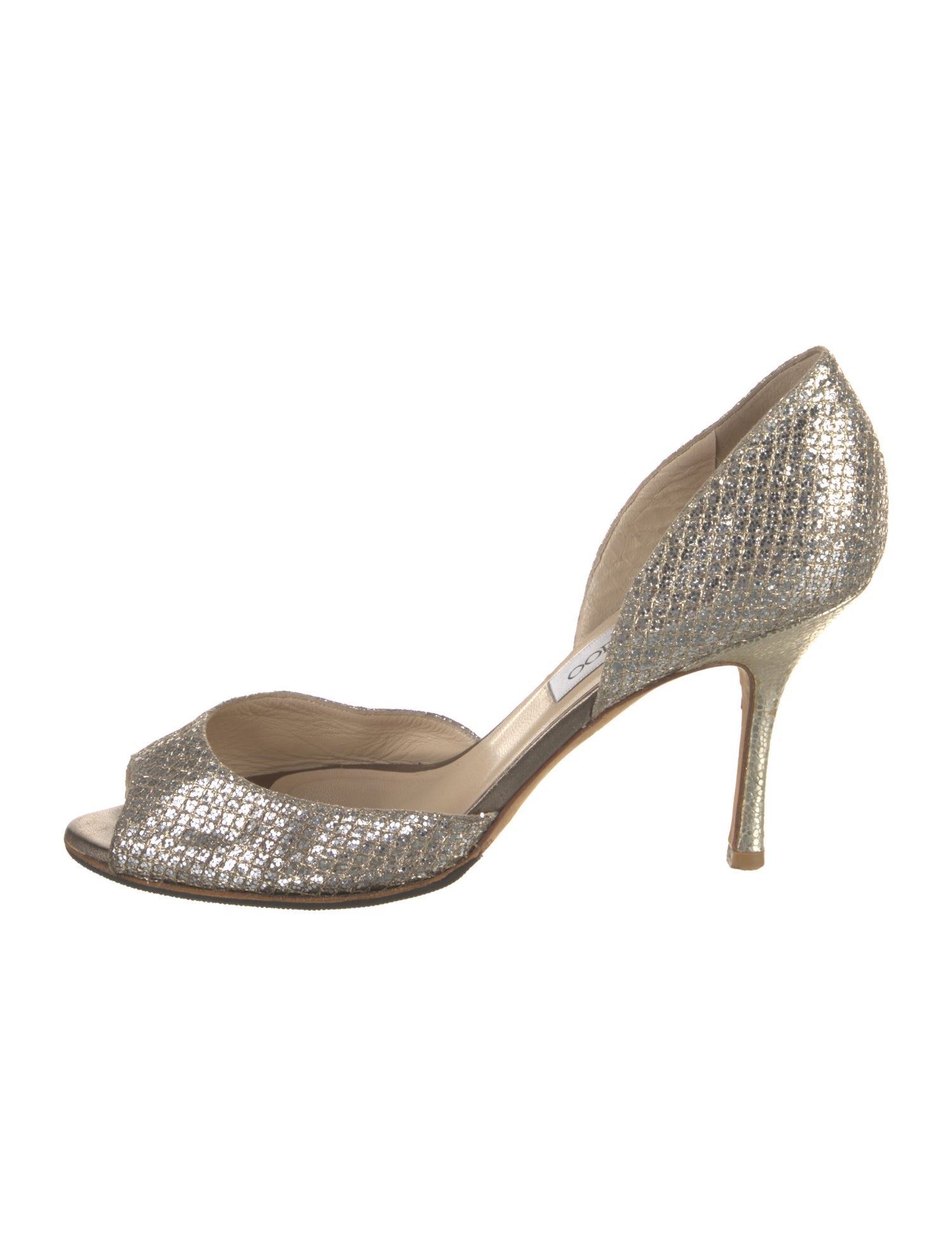 Jimmy Choo Glitter Glitter Accents D'Orsay Pumps